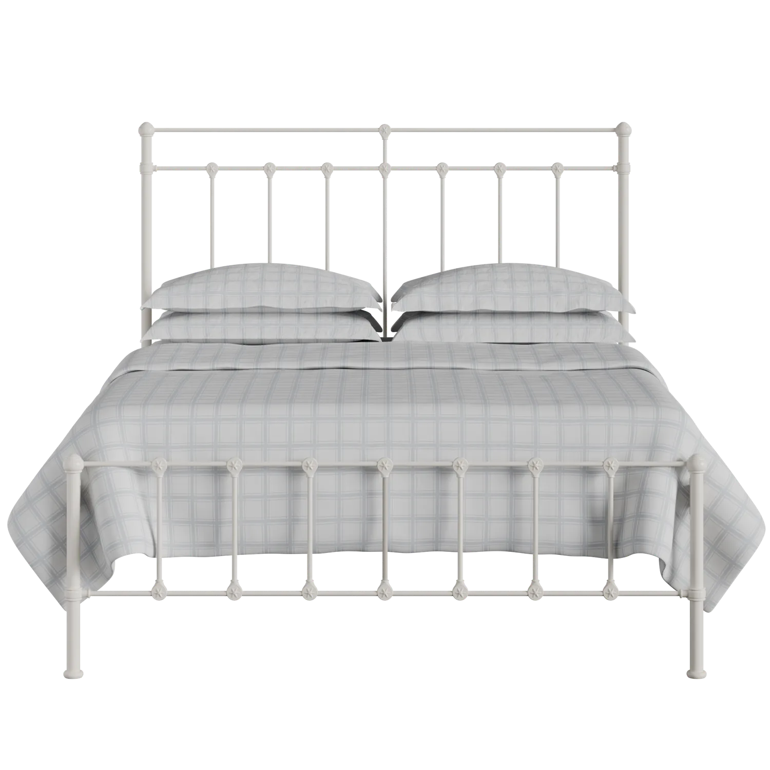 Ashley iron/metal bed in ivory