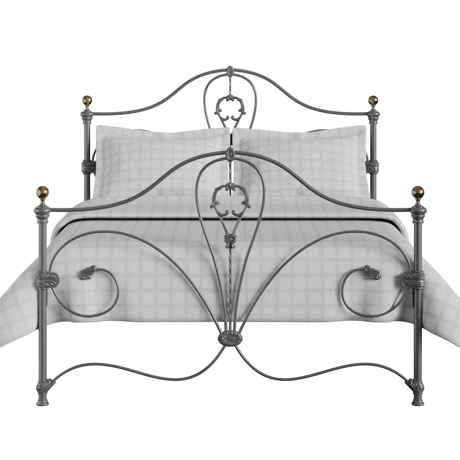 Melrose iron/metal bed in pewter