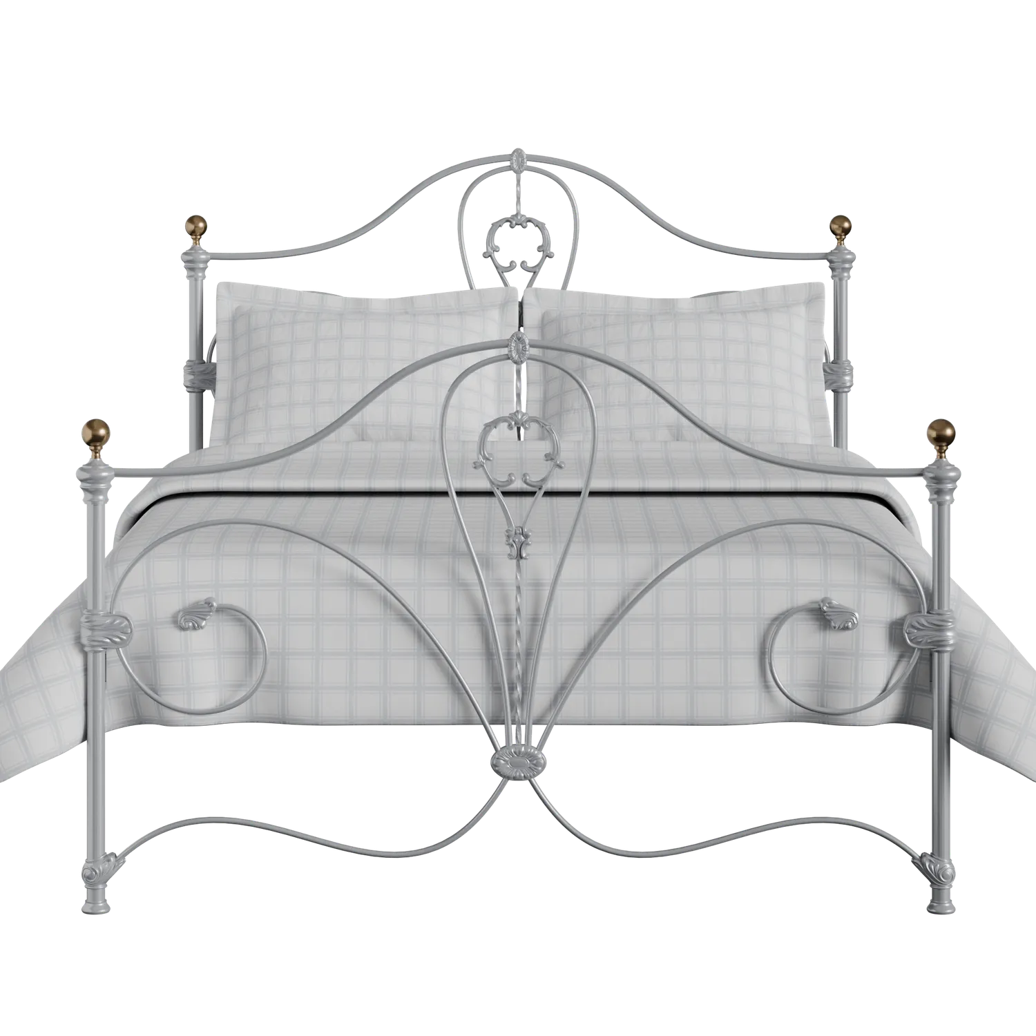 Melrose iron/metal bed in silver