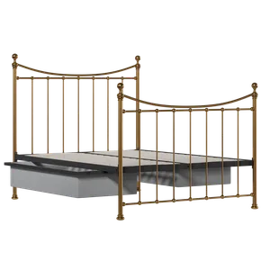 Kendal brass bed with drawers - Thumbnail