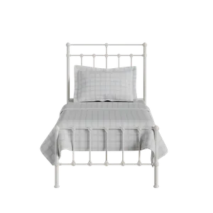 Ashley iron/metal single bed in ivory - Thumbnail