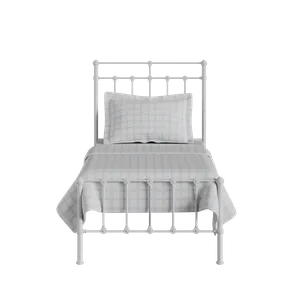 Ashley iron/metal single bed in white - Thumbnail