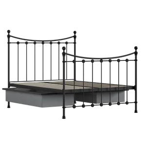 Carrick Solo cama de metal en negro con cajones - Thumbnail