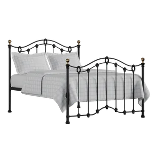Clarina cama de metal en negro con colchón - Thumbnail