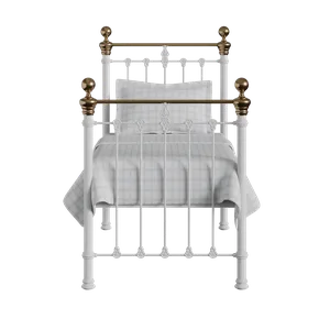 Hamilton iron/metal single bed in white - Thumbnail
