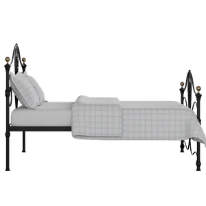 Melrose cama de metal en negro con colchón - Thumbnail