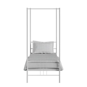 Toulon iron/metal single bed in white - Thumbnail